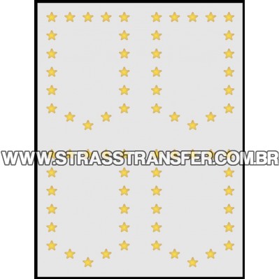 Bolso  Estrela em cartela c/ 4 pçs Ref: 3091