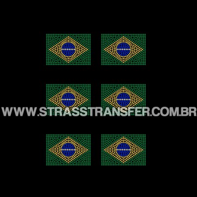 Bandeira do Brasil em cartela c/ 6 pçs - Ref: 6045